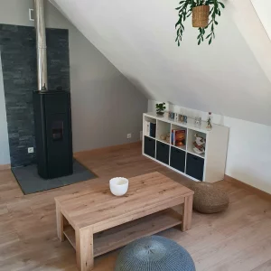 Le coin cosy du gîte de normandie de le clos de baron sur odon